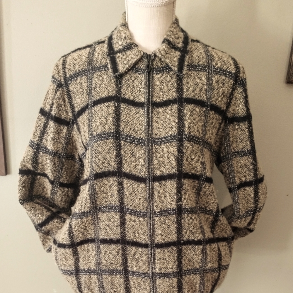 Alfred Dunner - Fall/Winter Zip Up Plaid Jacket - 8
